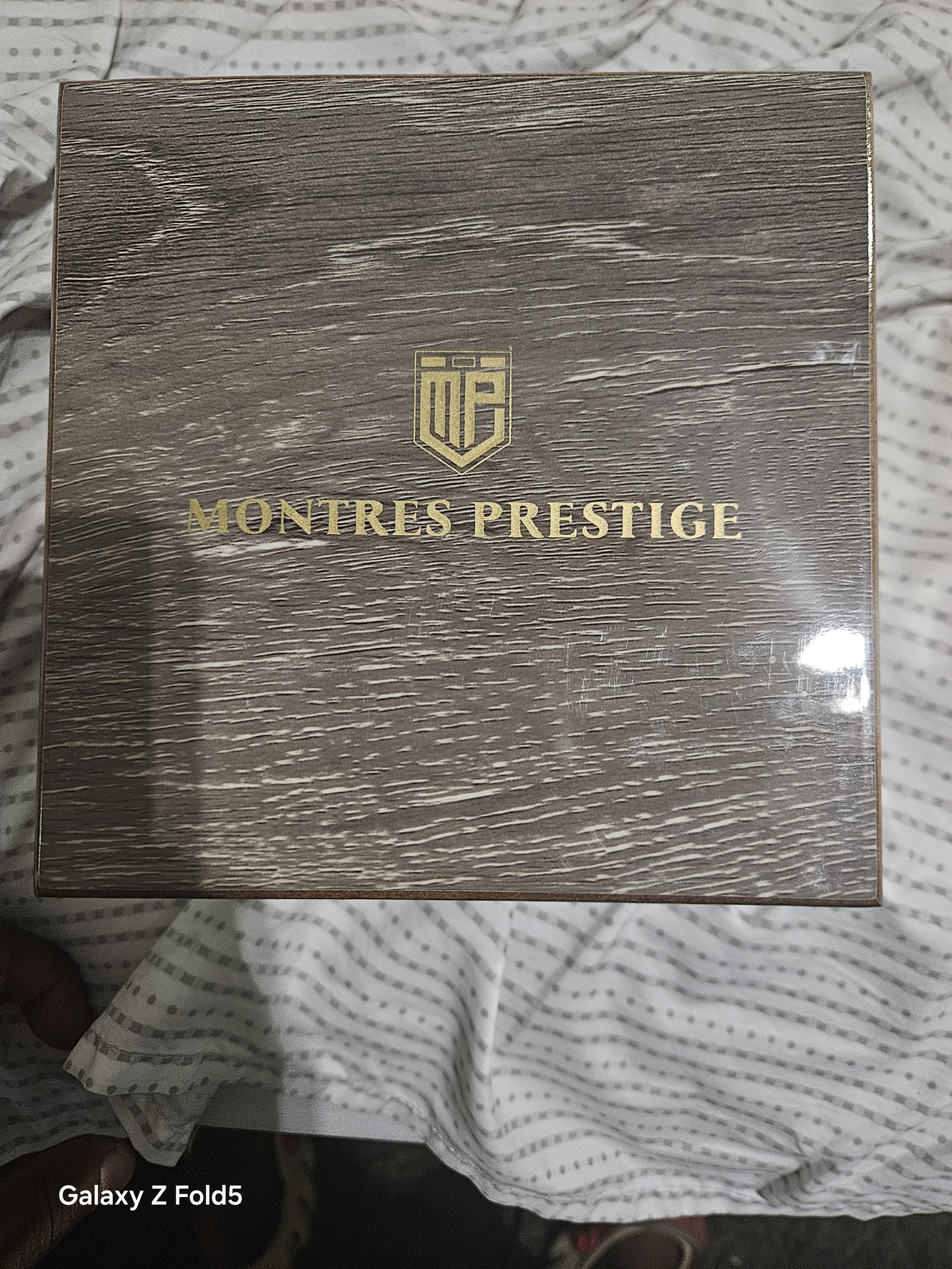 Mens Watch Box In Brown With Gold Logo